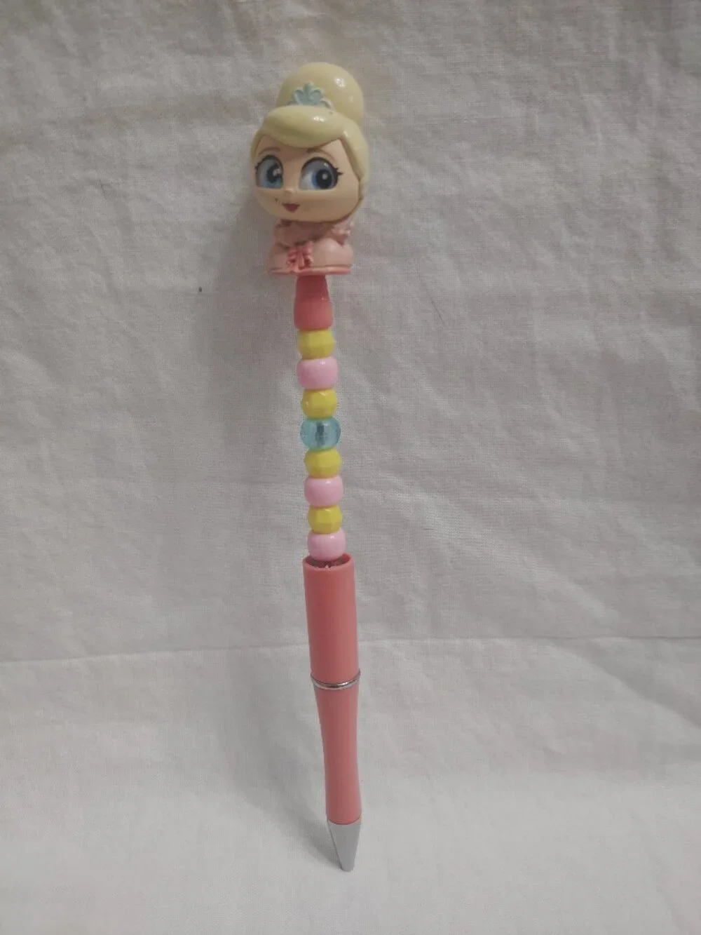 Disney Doorable Pink Dress Charlotte Handmade Beaded Pen